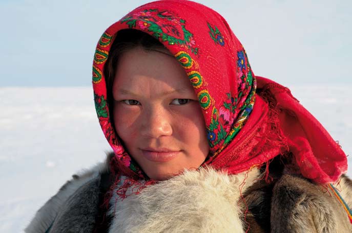 Galina Penkovna, éleveur de rennes Nenets. Péninsule de Yamal. Mars 2008.