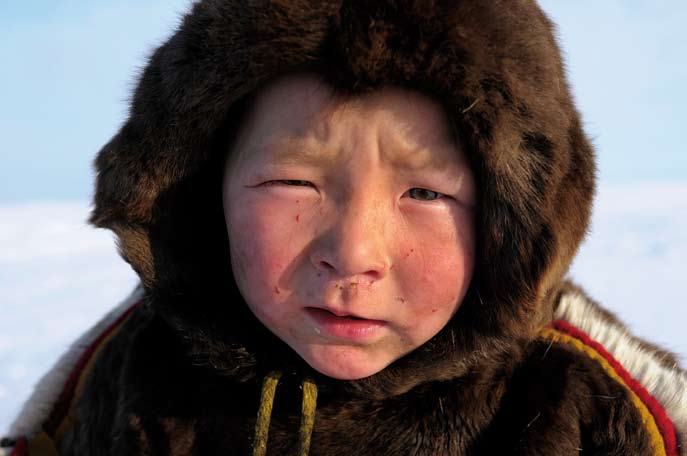 Stepan, 5 ans, fils de Guenady Seratetto. Mars 2008.