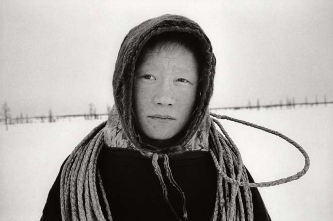 Jeune éleveur Nenets. Péninsule de Yamal, mars 2008.